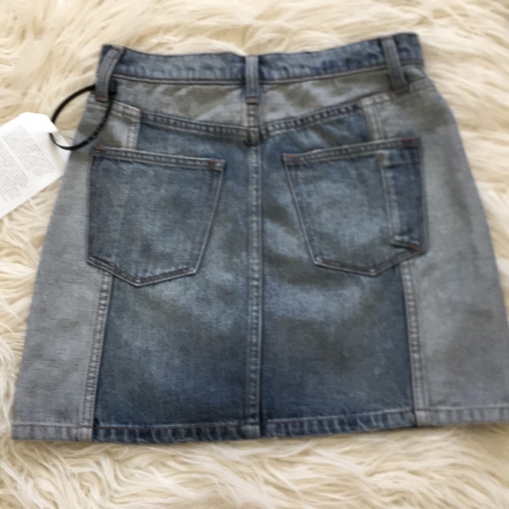 3/$30 Current/ Elliot Reversed Mashed Mini Denim Skirt - Picture 6 of 9